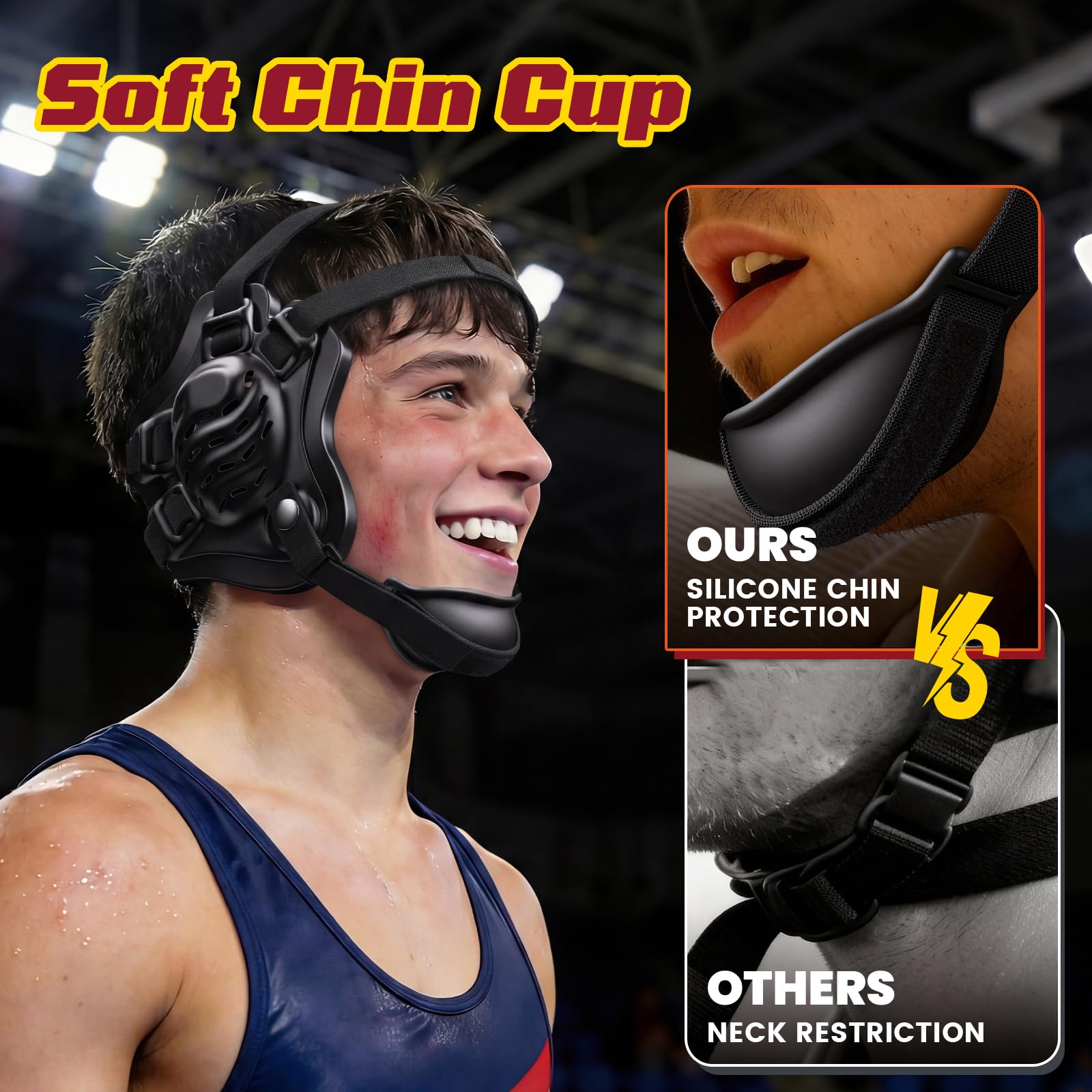 DR.BUNORDLE headgear worn during sparring for stable, clear communication