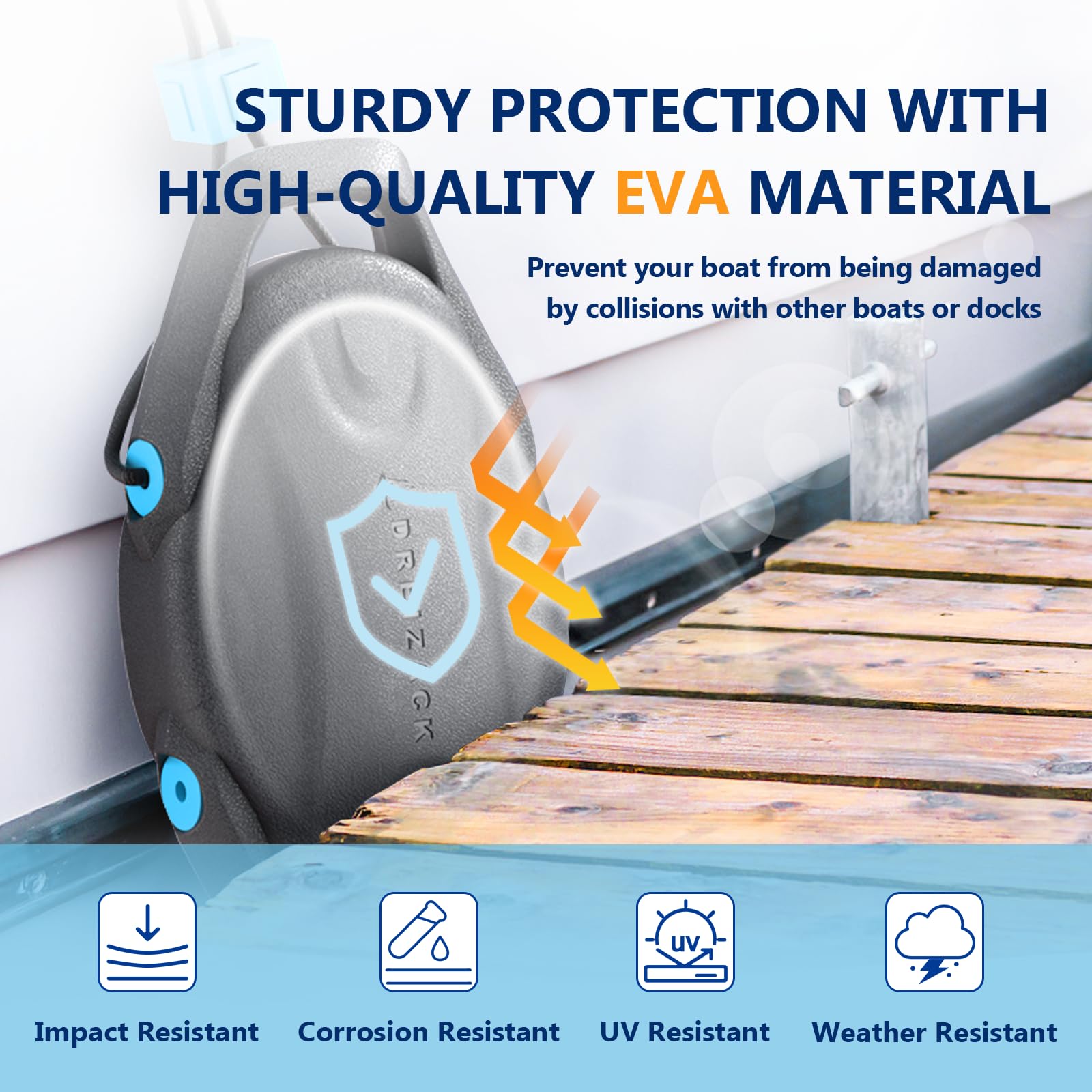 Dreizack close-up of EVA texture highlighting durable impact resistance