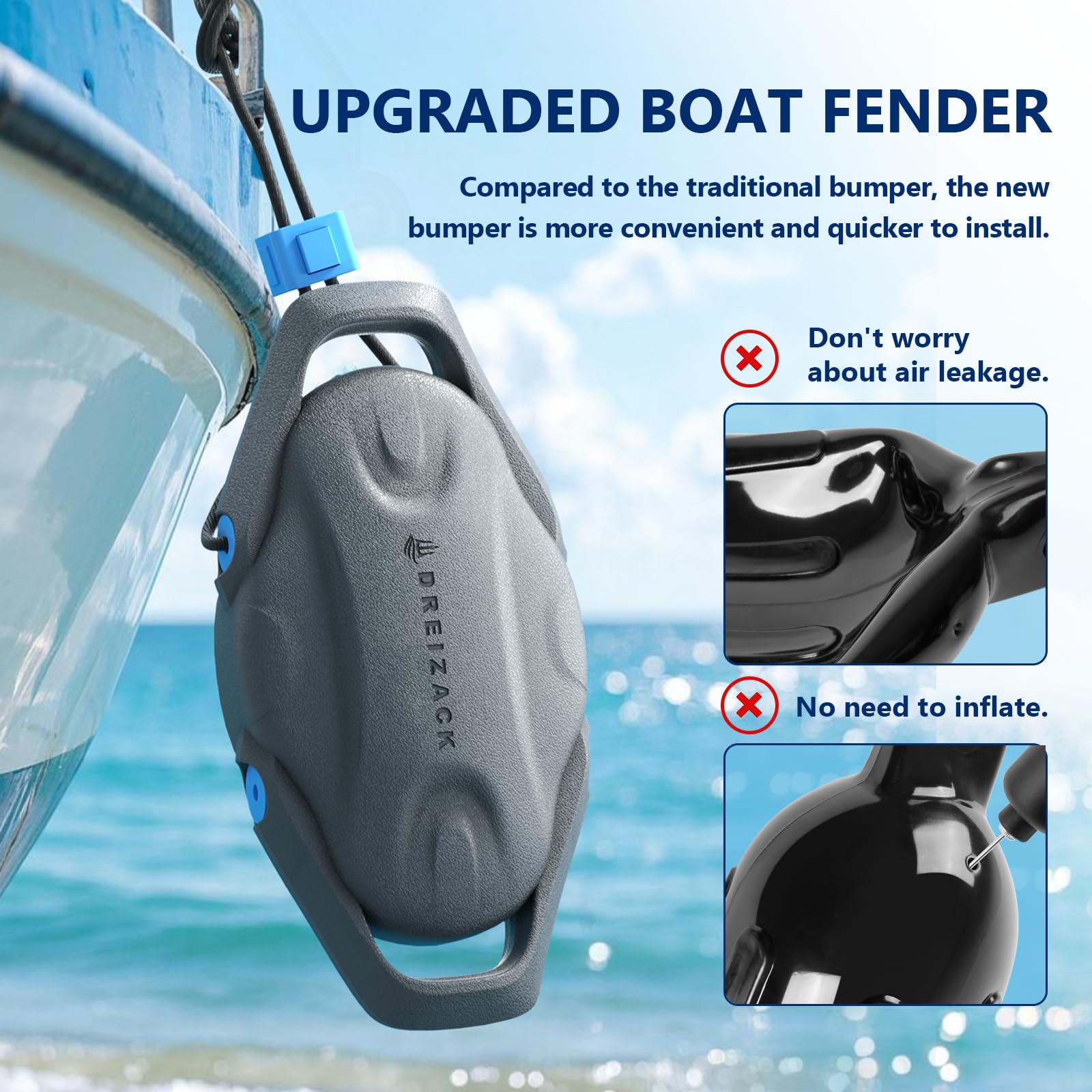 Dreizack rope and lock detail showing secure attachment benefit