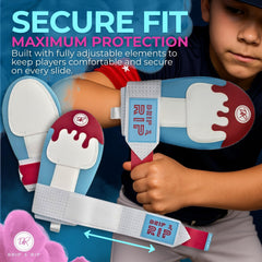 Drip & Rip mitt worn on youth hand demonstrating flexible fit benefit