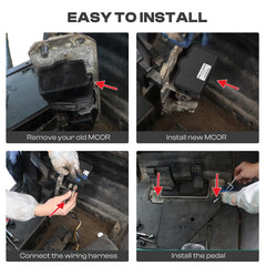DRIVE UP view of mounting points and electrical connector for easy install benefit