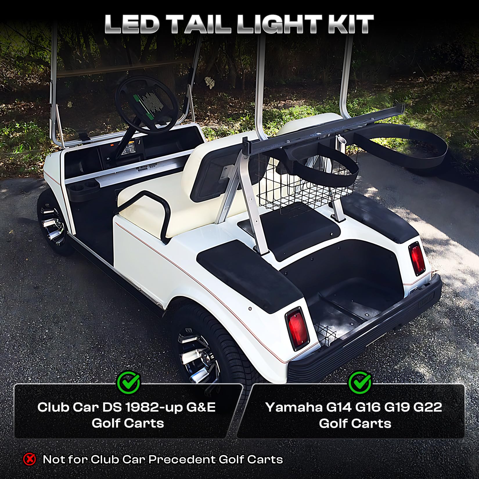 DRIVE UP package contents with left and right taillights for simple swap