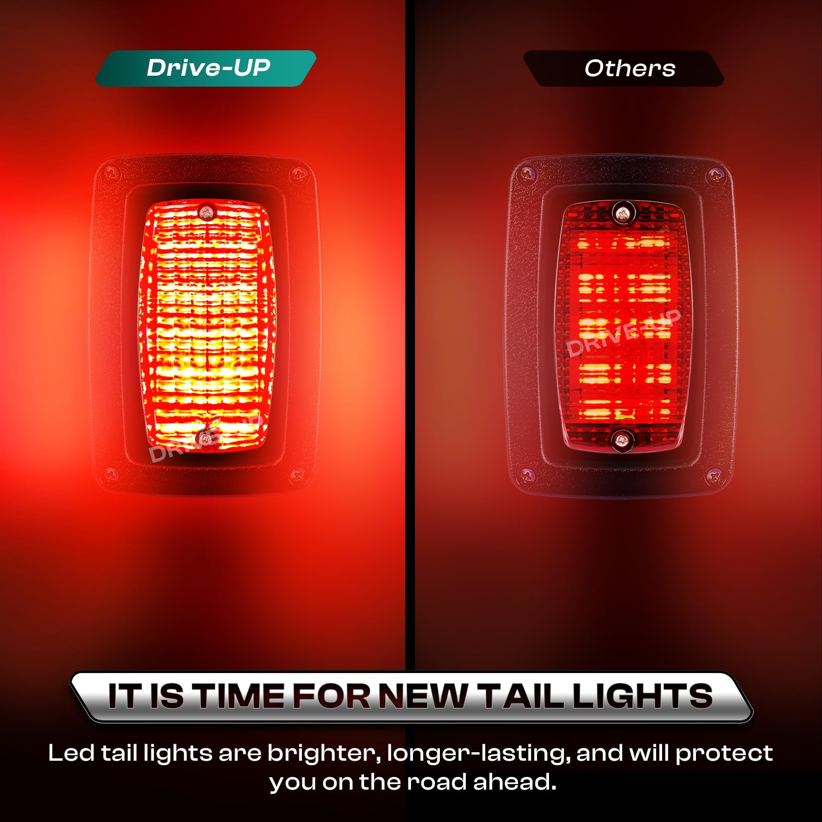 DRIVE UP taillights mounted on Club Car DS demonstrating proper fitment