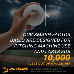 Driveline Smash Factor in pitching machine demonstrating safe high-speed use