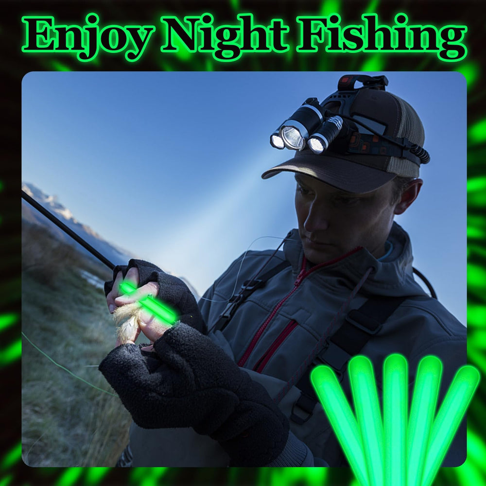 Droutti single activated glow stick showcasing instant green light for safety