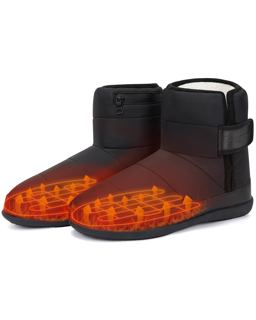 Dr.Warm front view of slipper boots showing warm design and easy entry benefit
