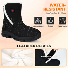 Dr.Warm rubber outsole showing tread pattern for reliable traction and slip resistance
