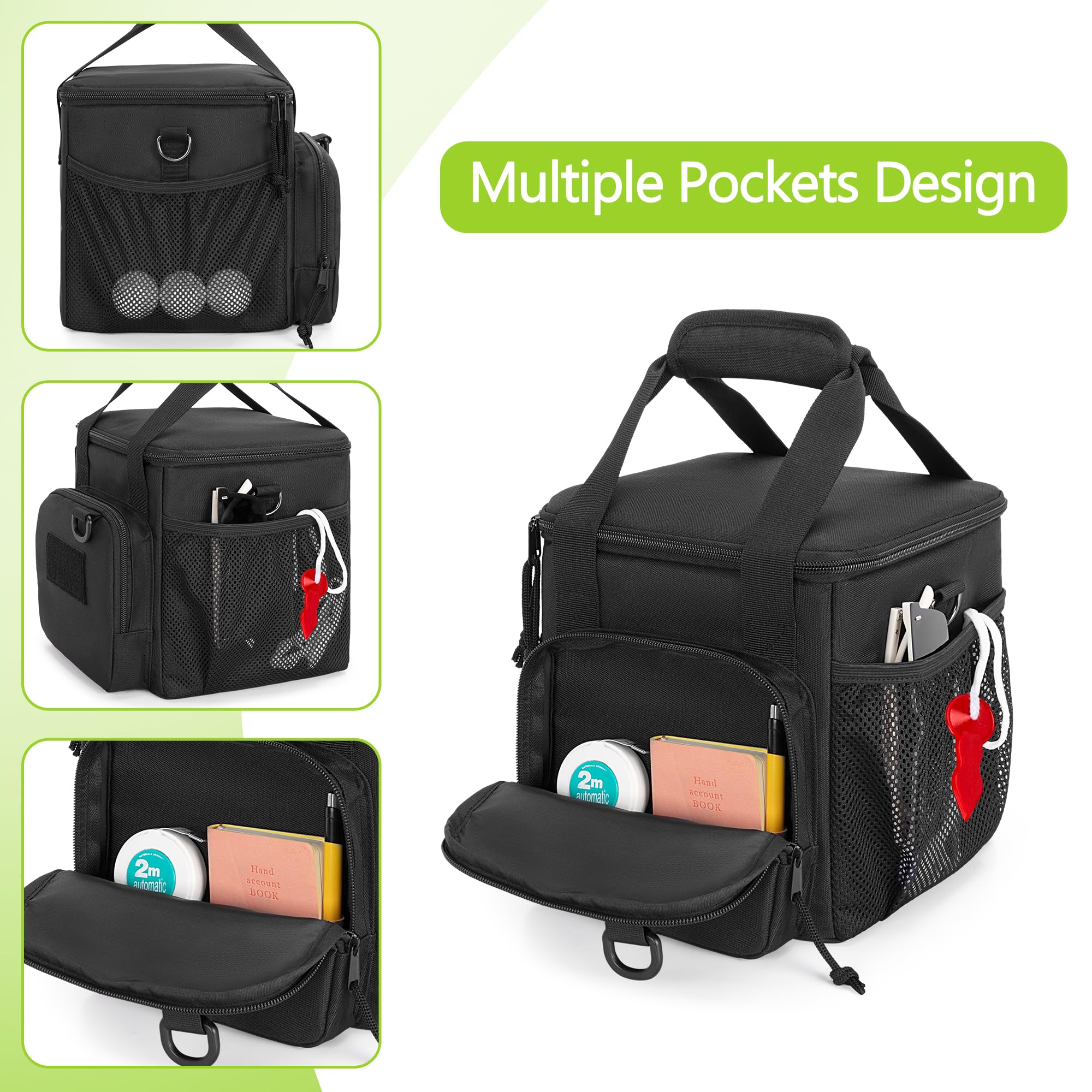 DSLEAF side mesh pockets holding water bottle and accessories for convenient access