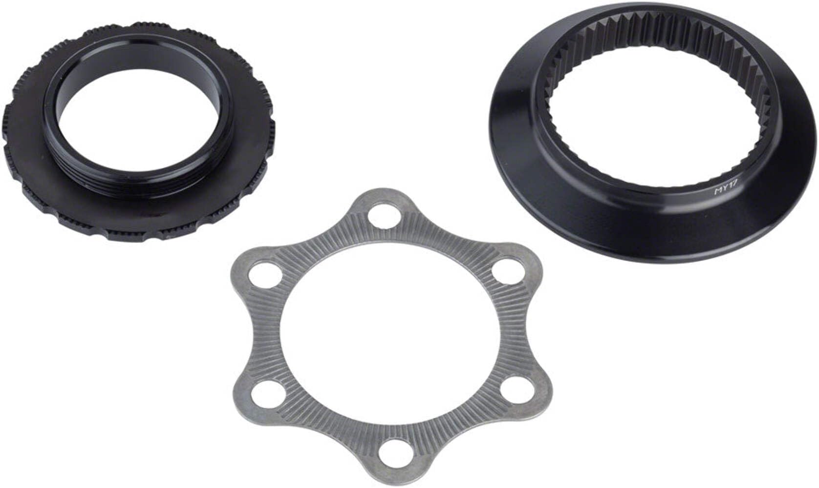 DT Swiss adapter installed on wheel illustrating cross‑compatibility benefit