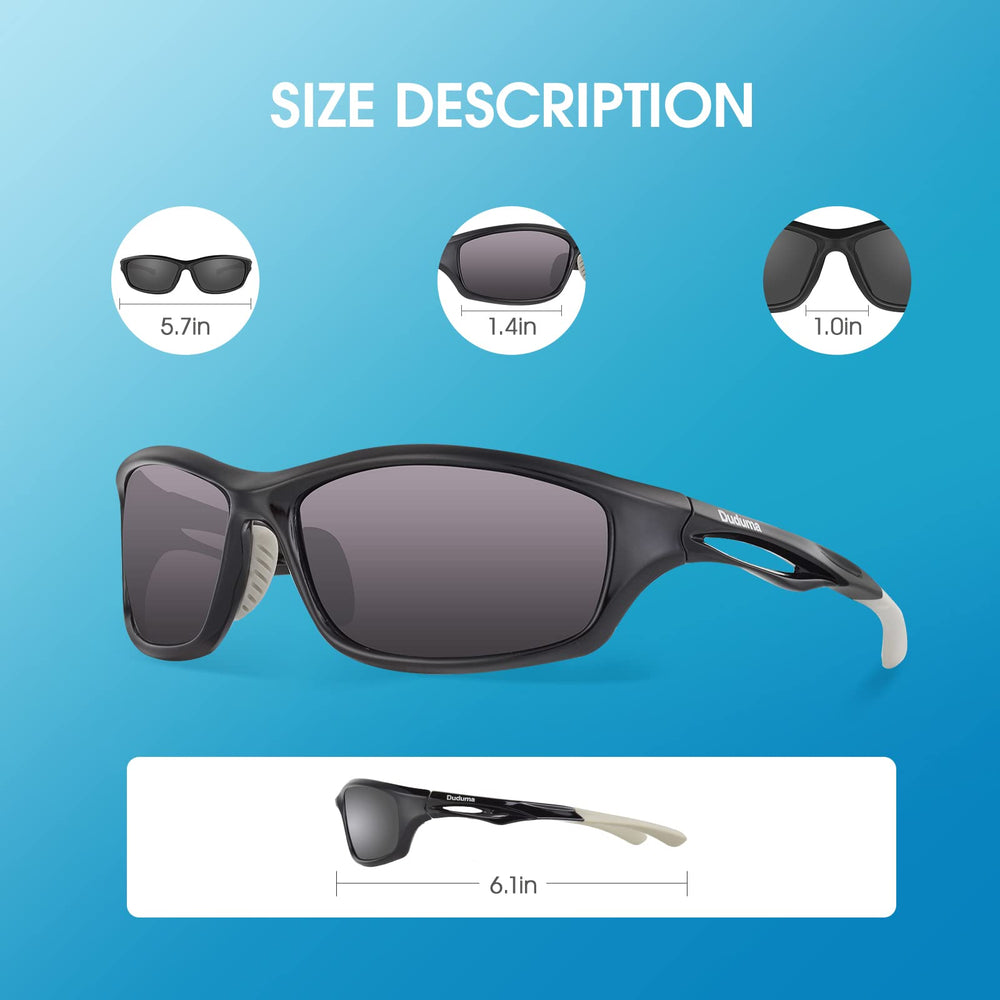 Duduma sunglasses worn by cyclist demonstrating secure fit and glare reduction