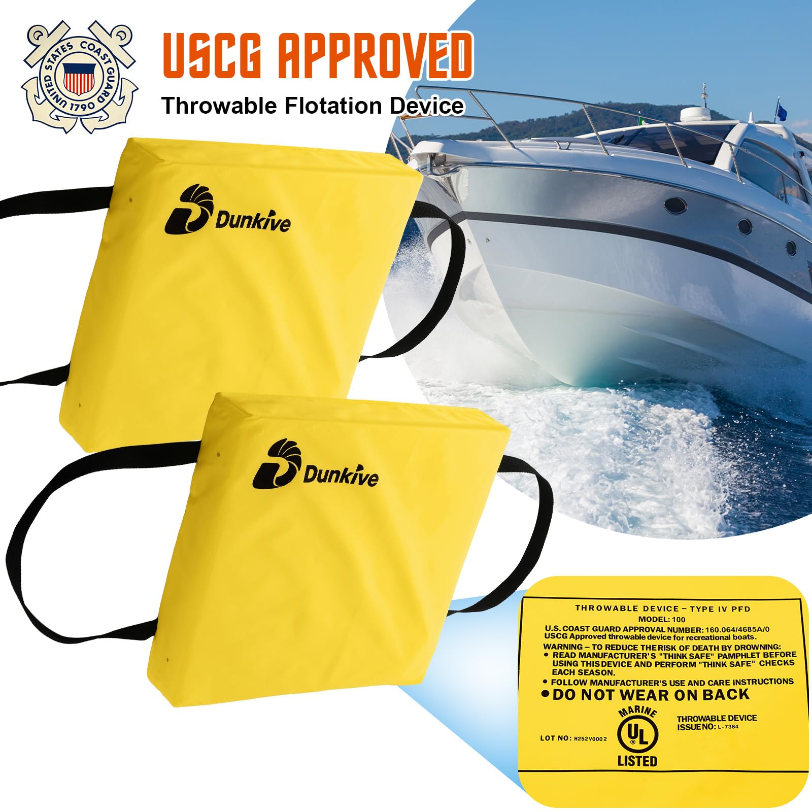 Dunkive close-up of nylon webbing handle showing secure grip for rescues