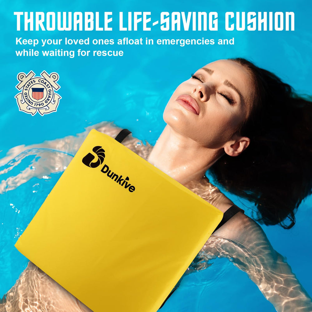 Dunkive cushion used as seat on boat bench adding comfort and storage convenience