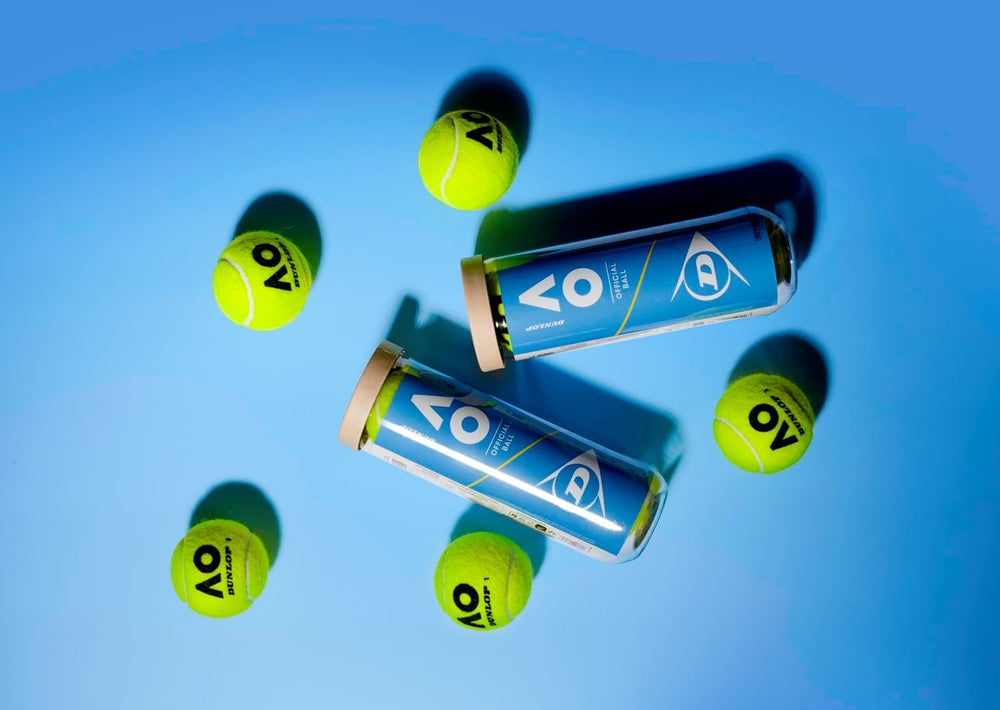 Dunlop Sports open can with balls showing pressure-sealed freshness benefit