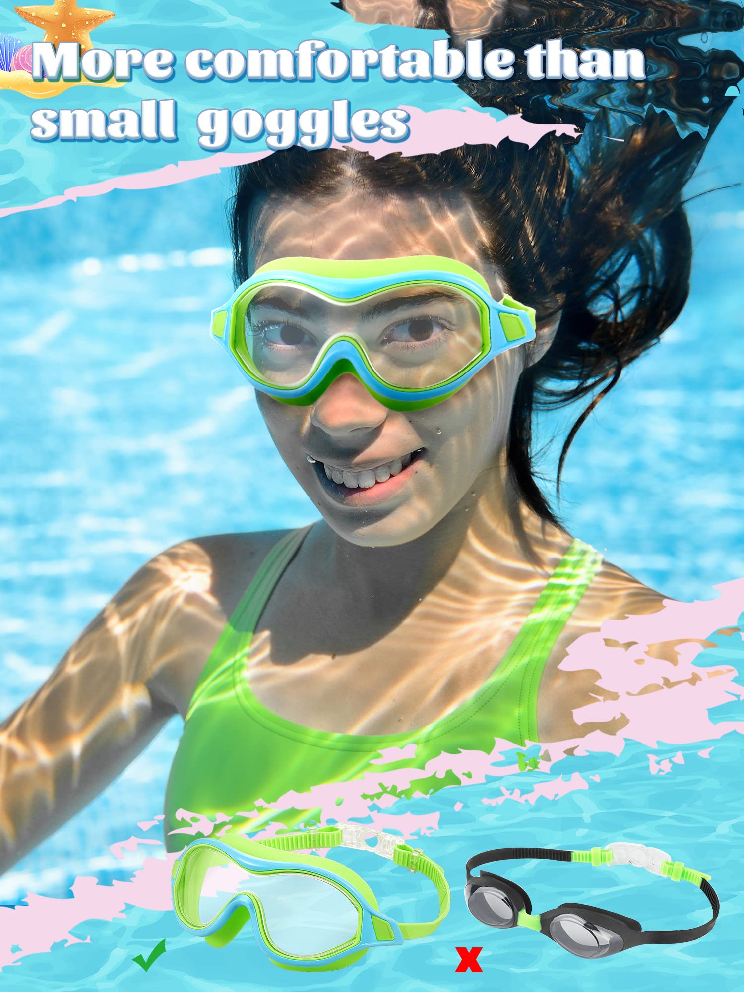 Dunzy adjustable strap buckle close-up for secure, customized fit during swims