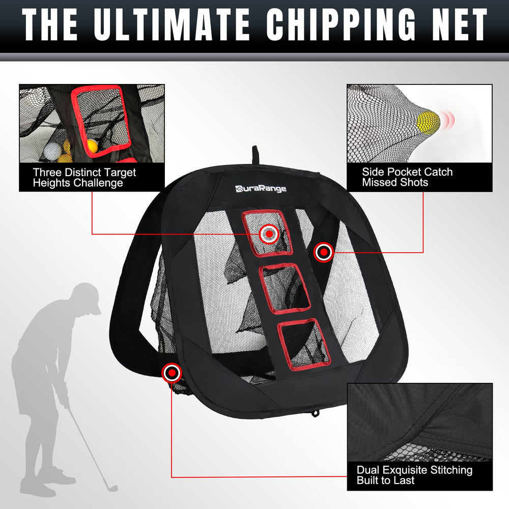 DuraRange side pockets catching balls to reduce retrieval and save time benefit