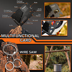 Dusor survival bracelet detail, wearable emergency paracord utility
