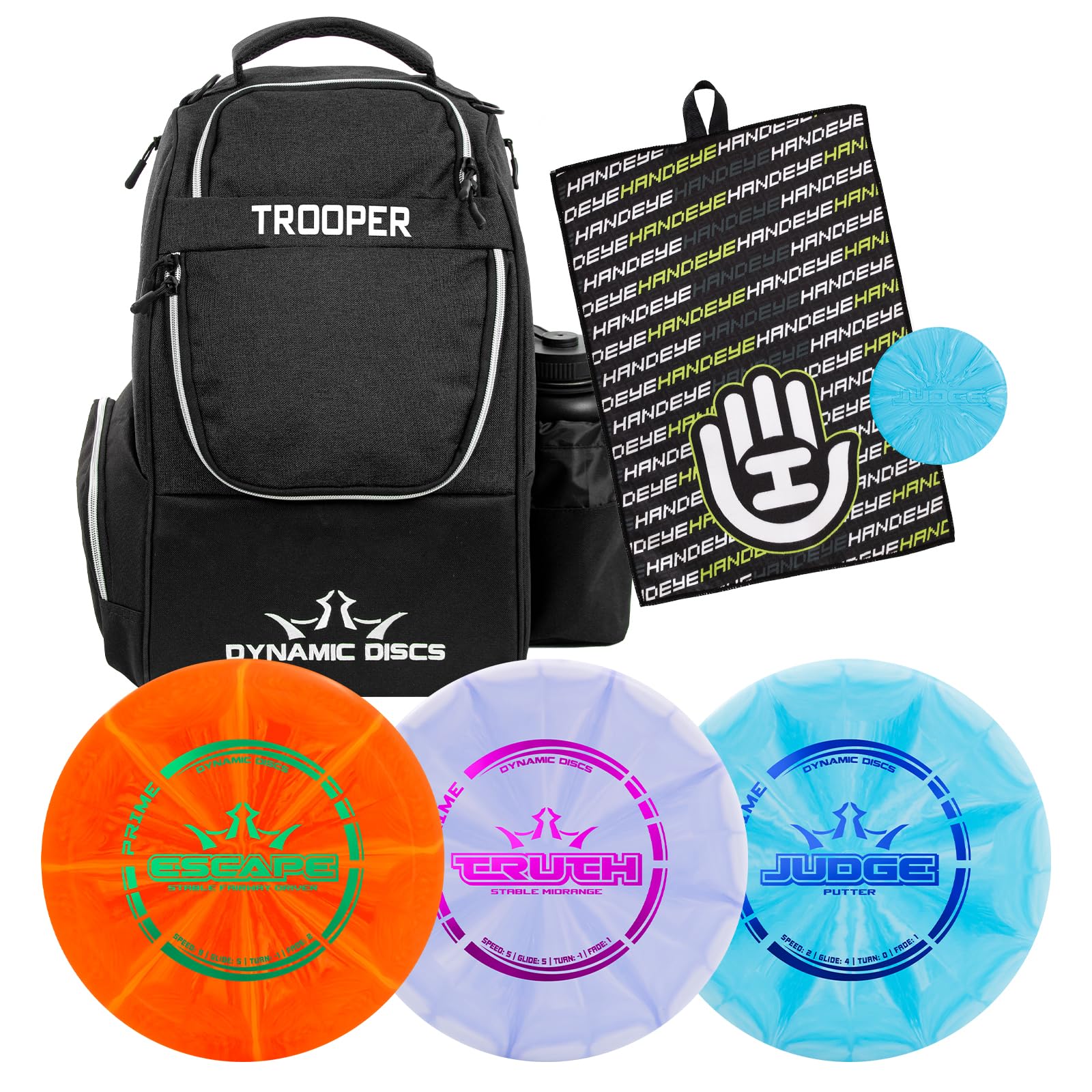 D·D Dynamic Discs Trooper front view showing storage and straps for comfortable carry