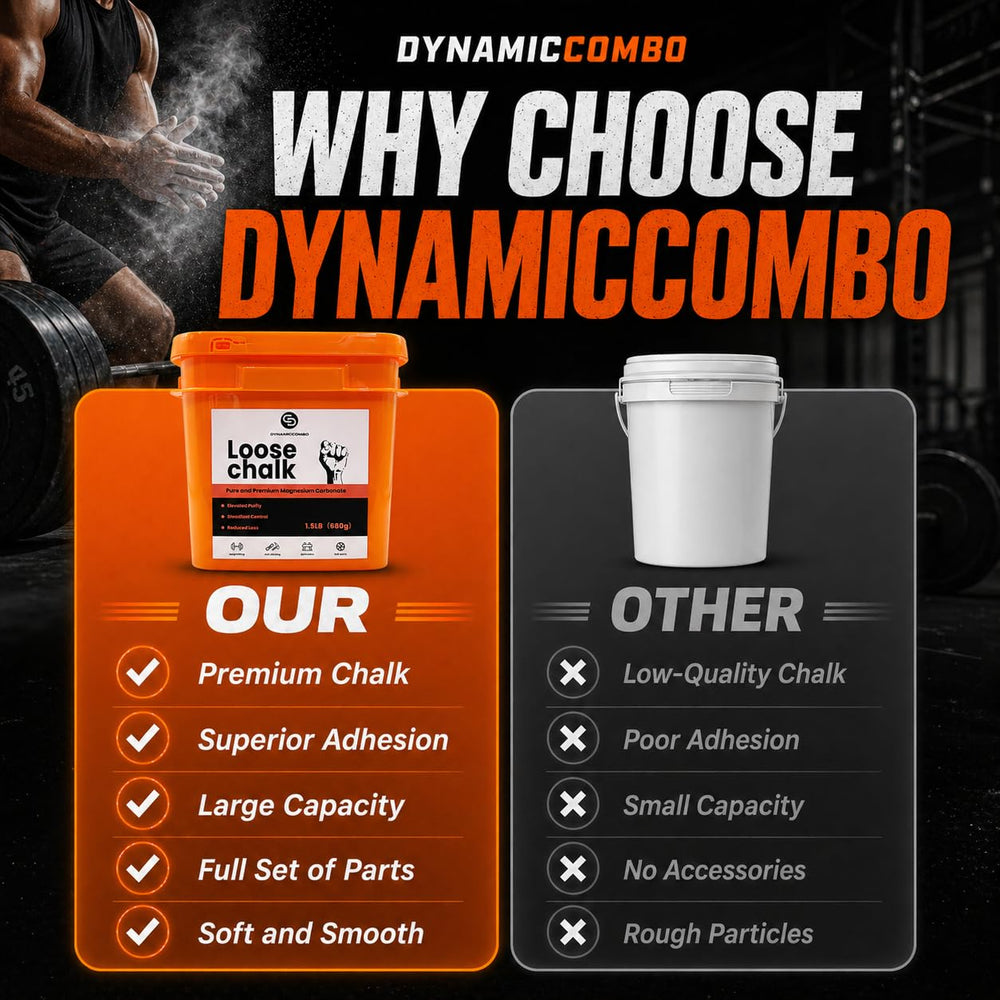 DYNAMICCOMBO bucket beside a water bottle showing 1.5lb size and portability for gym bags