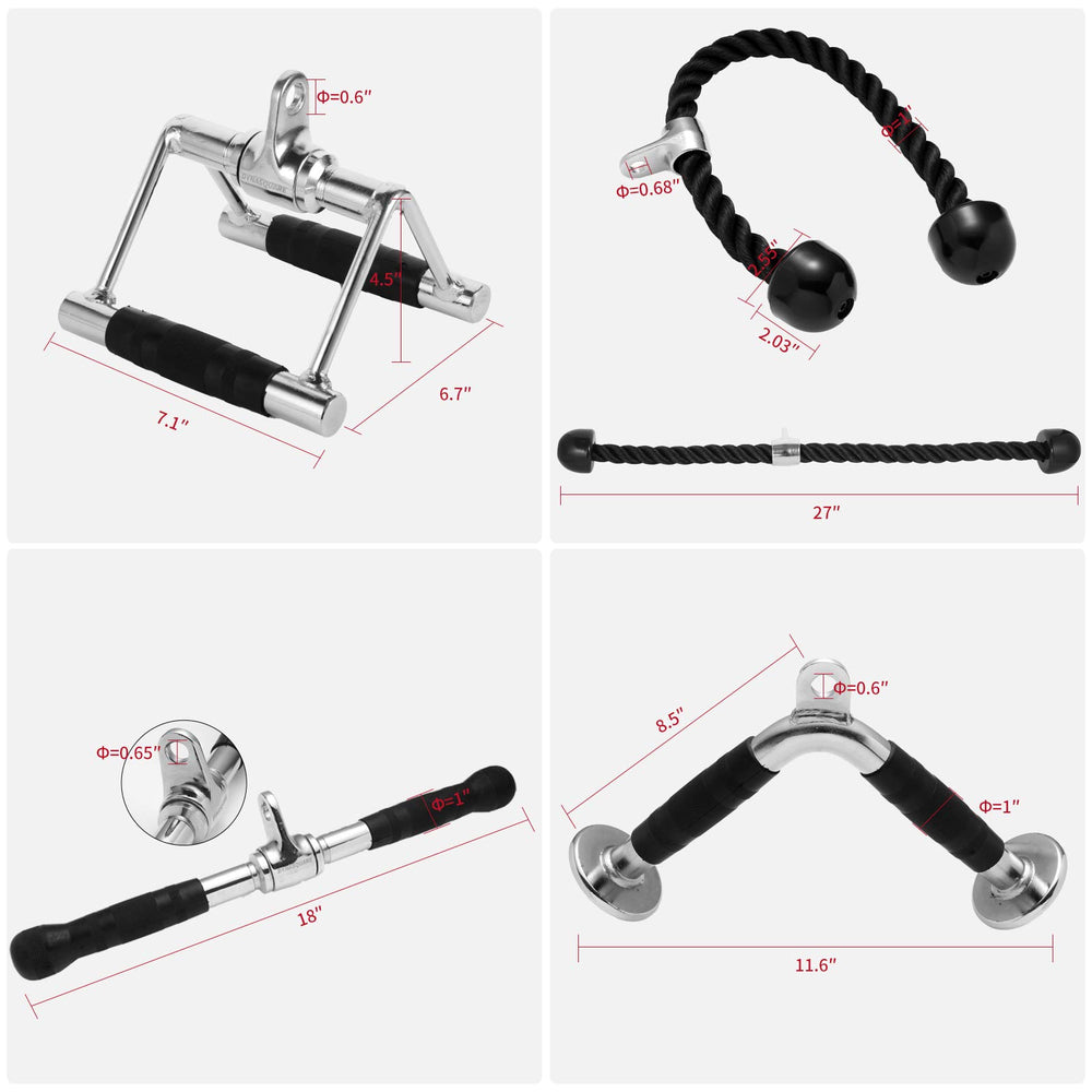 DYNASQUARE attachment shown in use on cable pulldown to expand workout options
