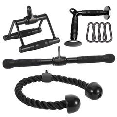 DYNASQUARE full kit laid out showing attachments and benefit of versatile workouts