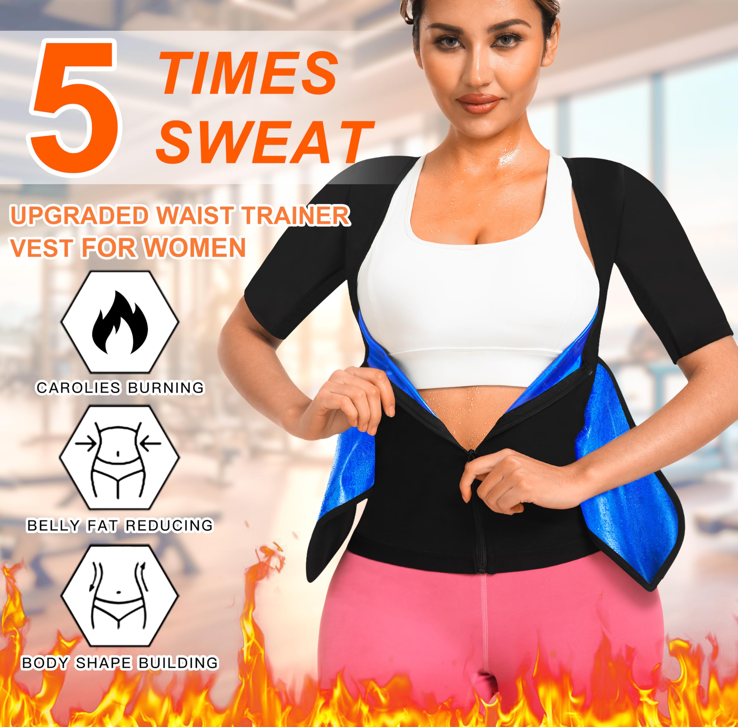 DYUAI reinforced double Velcro waist trainer detail providing firm compression