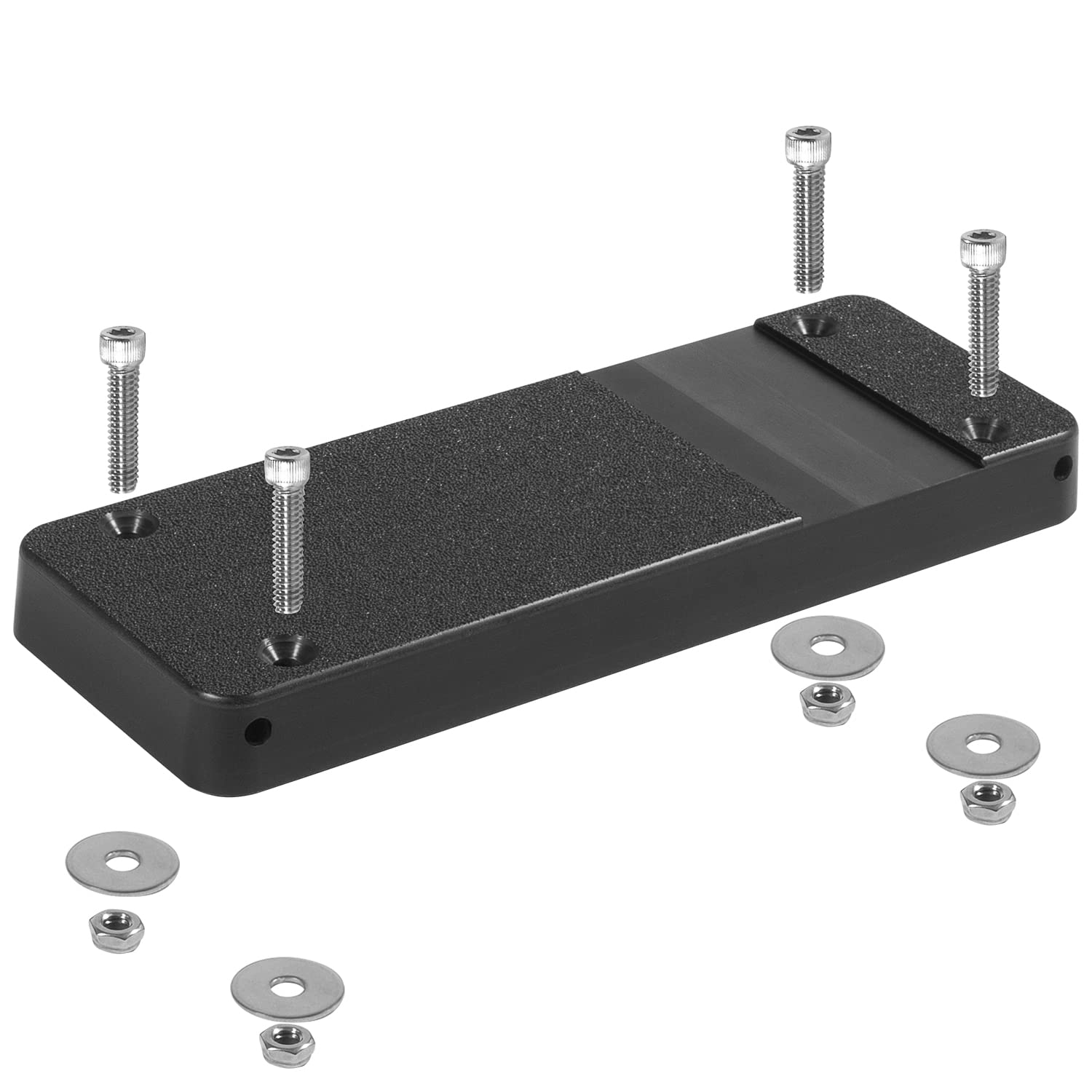 E-cowlboy bracket next to ruler showing compact size and scale