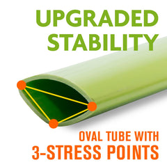 E-Jet detail of premium fiberglass pole illustrating flexible strong construction