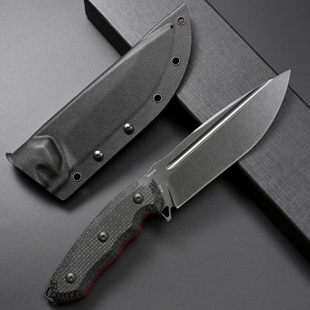 Eafengrow micarta handle detail showing ergonomic grip and anti-slip benefit