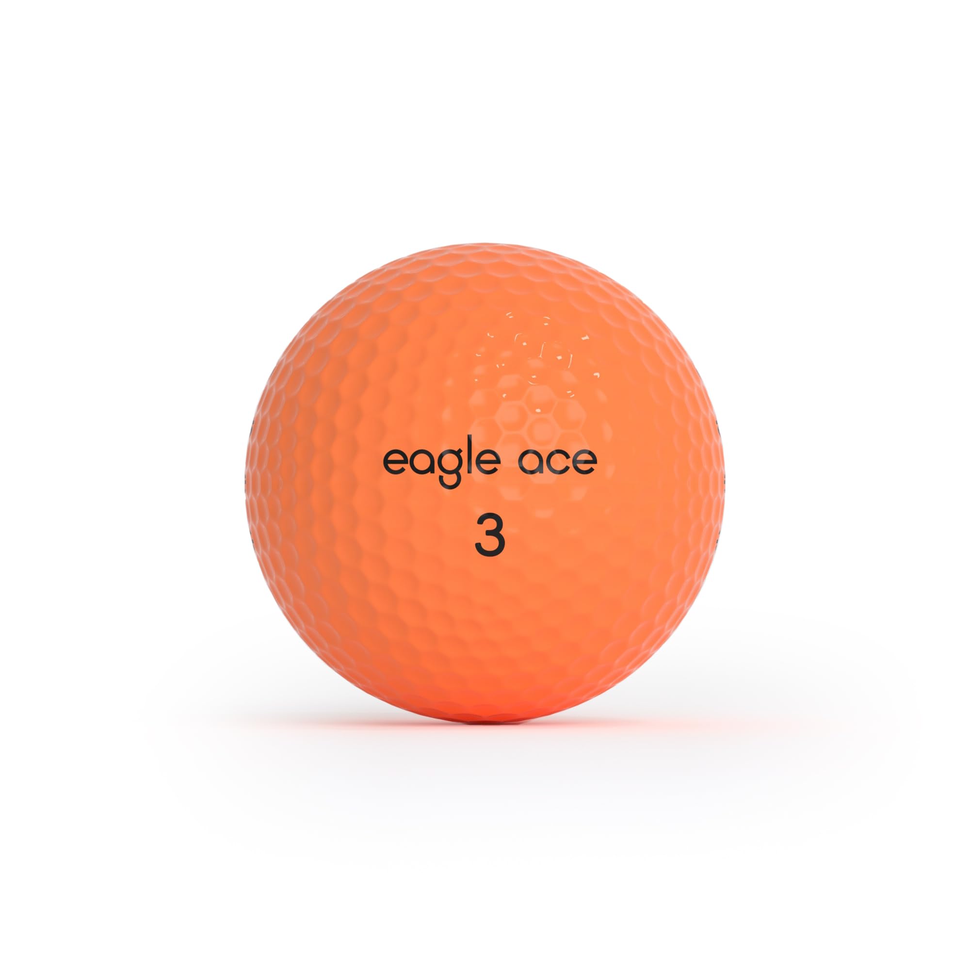 Eagle Ace golf ball in flight demonstrating aerodynamic dimples for longer distance