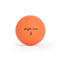 Eagle Ace golf ball in flight demonstrating aerodynamic dimples for longer distance