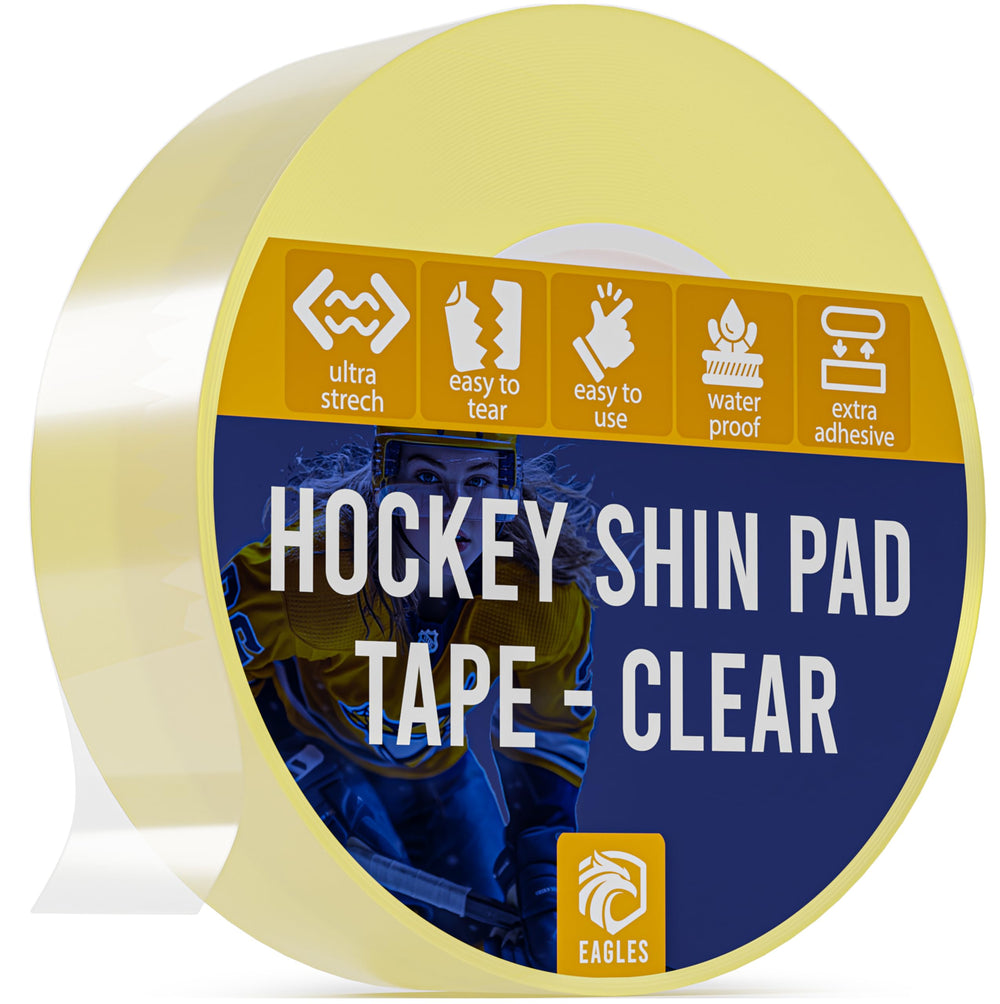 EAGLES tape inside a hockey bag at the rink showing ready-to-use convenience benefit