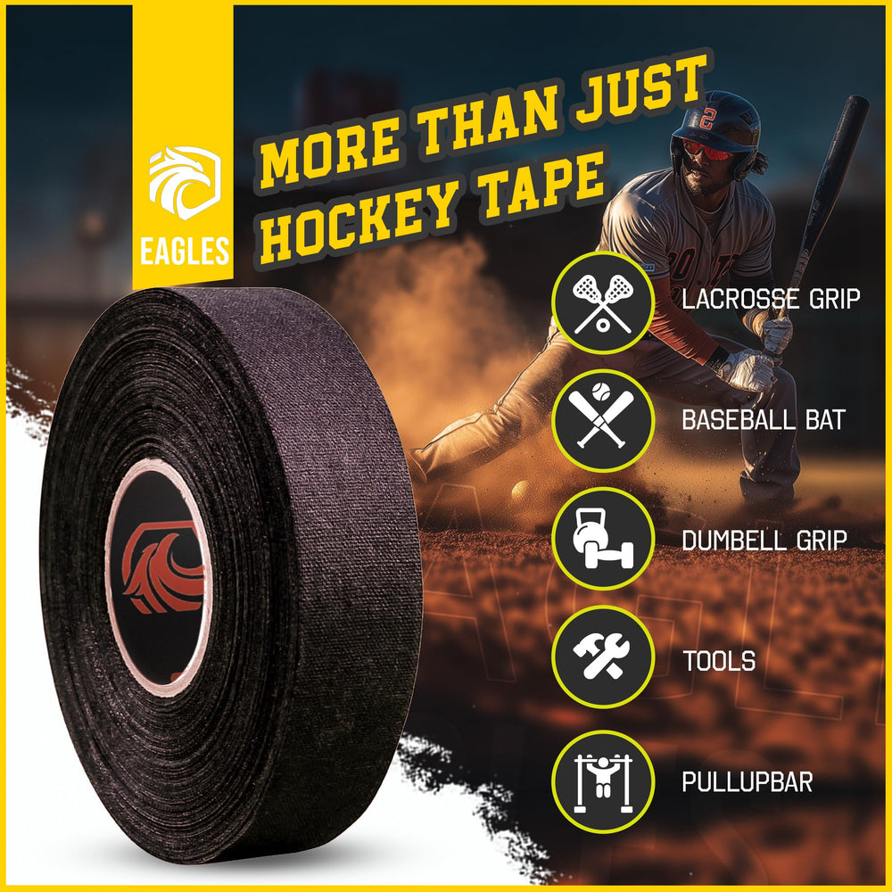EAGLES taped hockey blade demonstrating protection and improved control