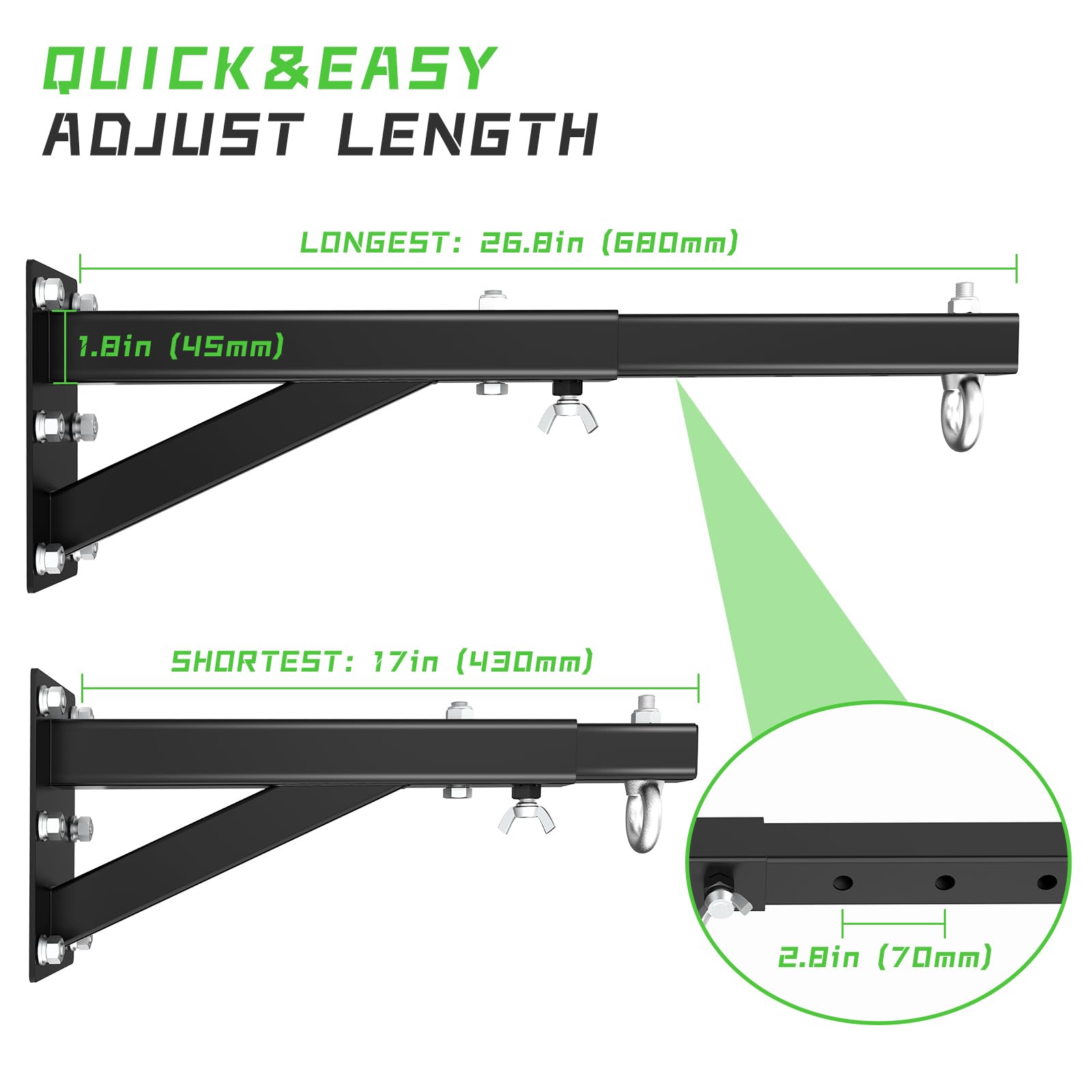 Eapele close-up on welds and finish highlighting durable steel construction