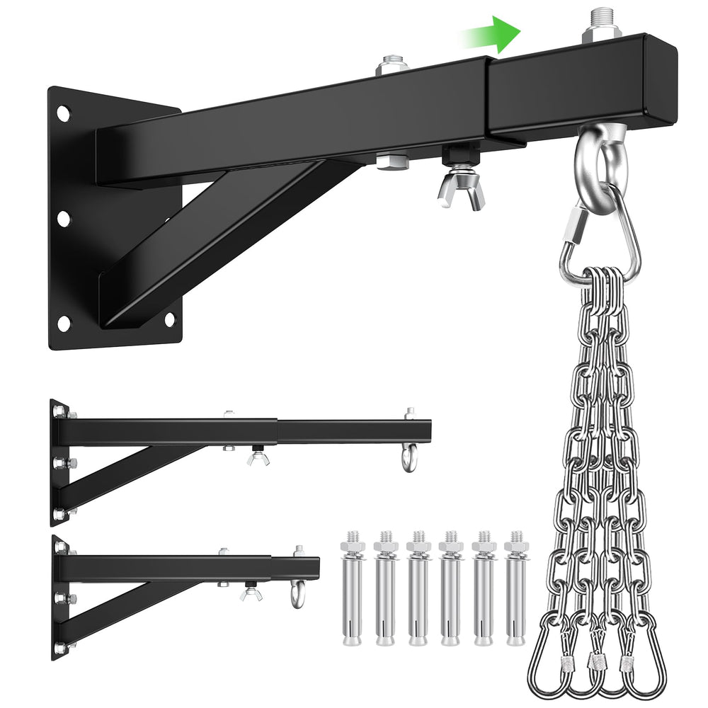 Eapele front view of mounted bracket showing secure wall attachment and stability