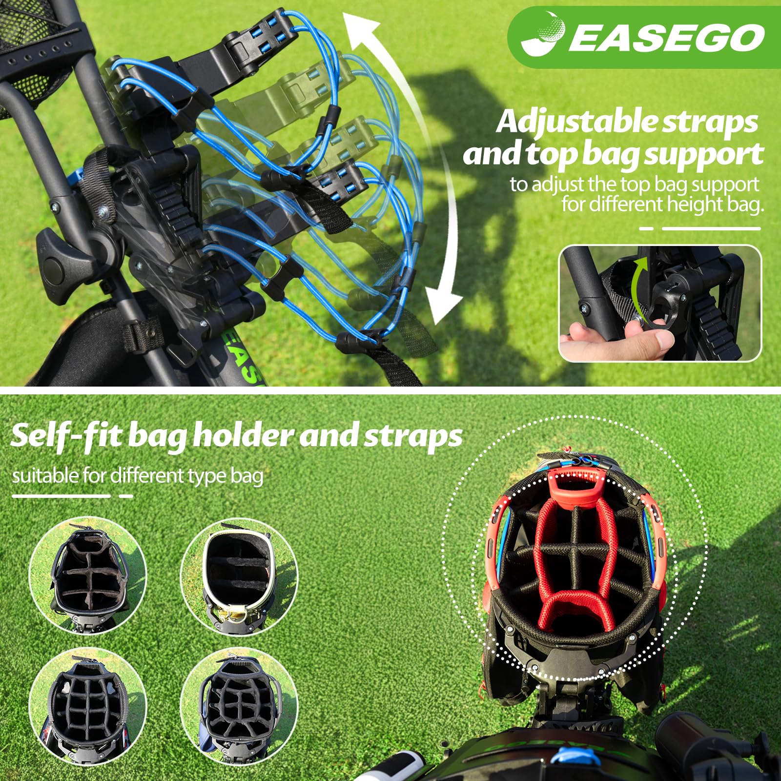 EASEGO aluminum frame texture highlighting lightweight durable construction