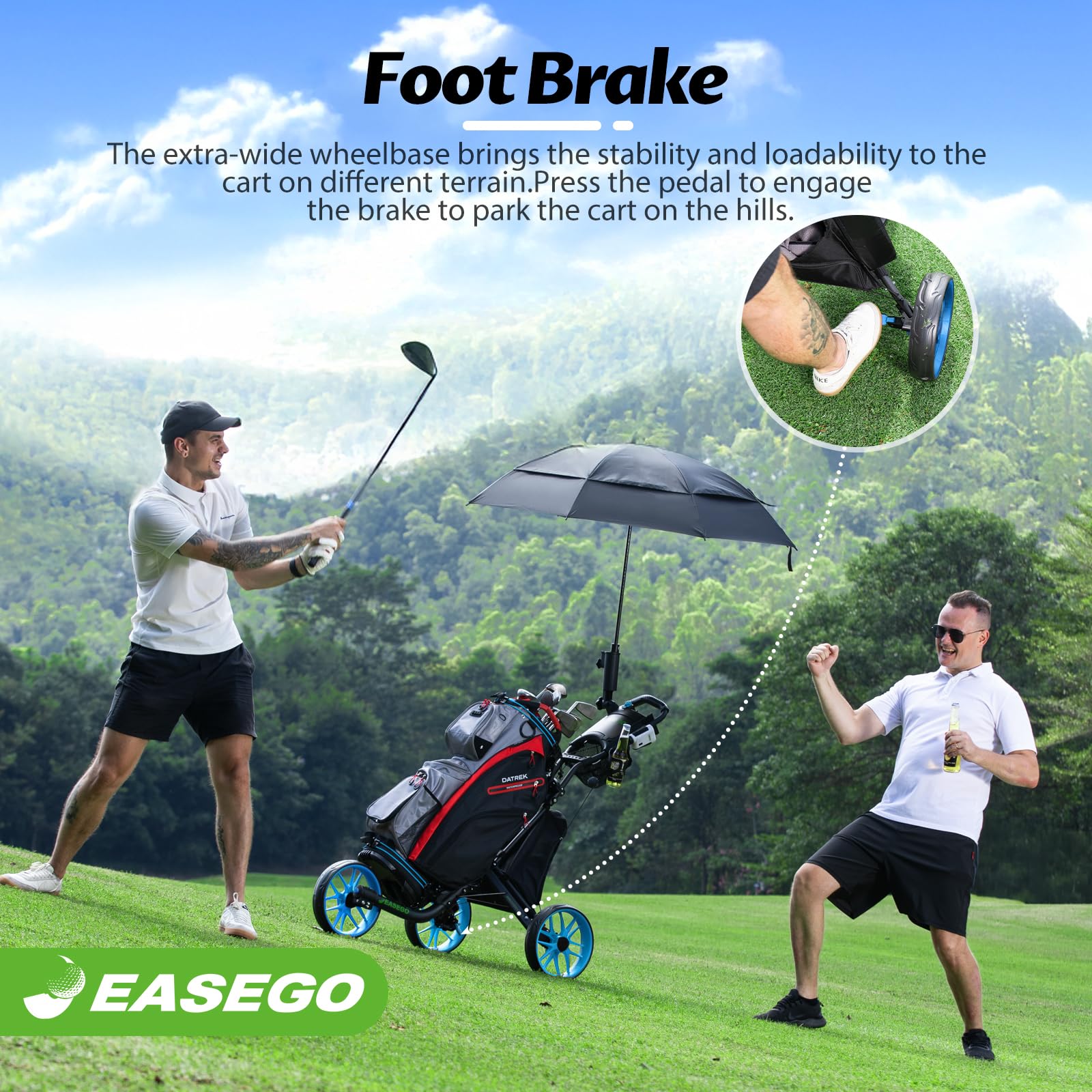 EASEGO storage bag with cooler pocket keeping drinks cold while walking