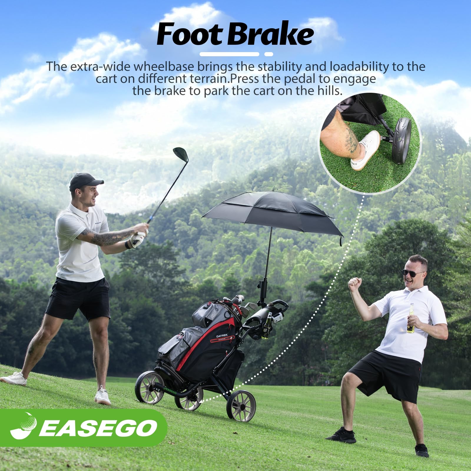 EASEGO storage bag with insulated cooler pocket keeping drinks cold