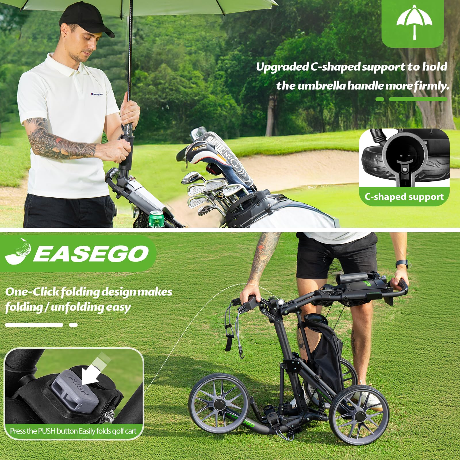 EASEGO umbrella mount and rangefinder pocket organizing accessories