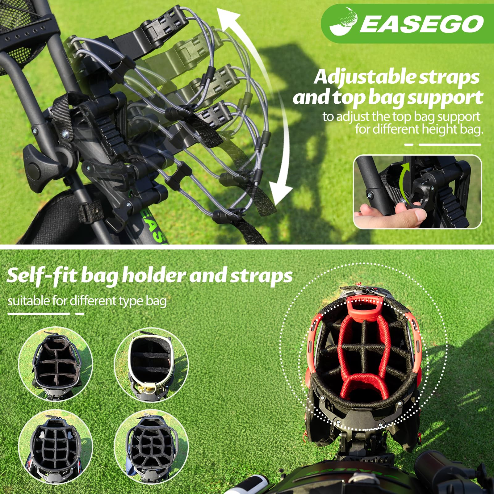 EASEGO wheel tread close-up highlighting EVA durability and traction
