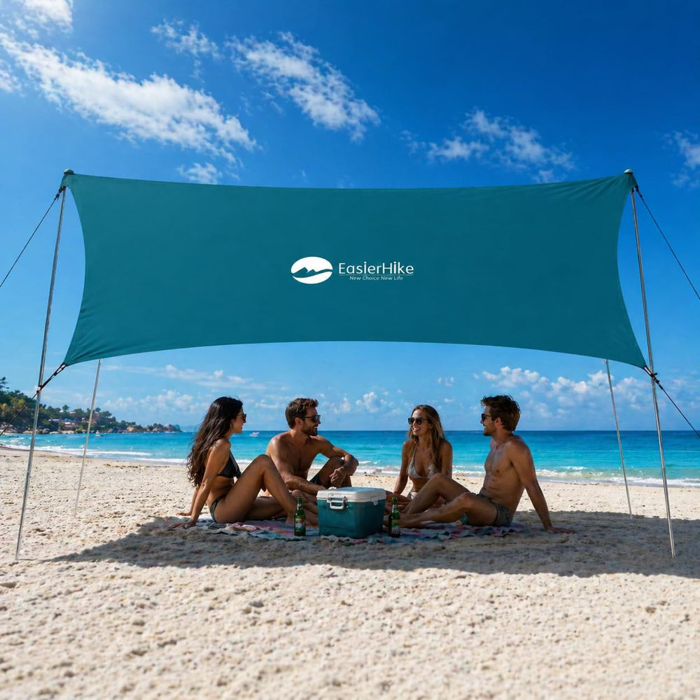 easierhike front view canopy showing full shade and family comfort