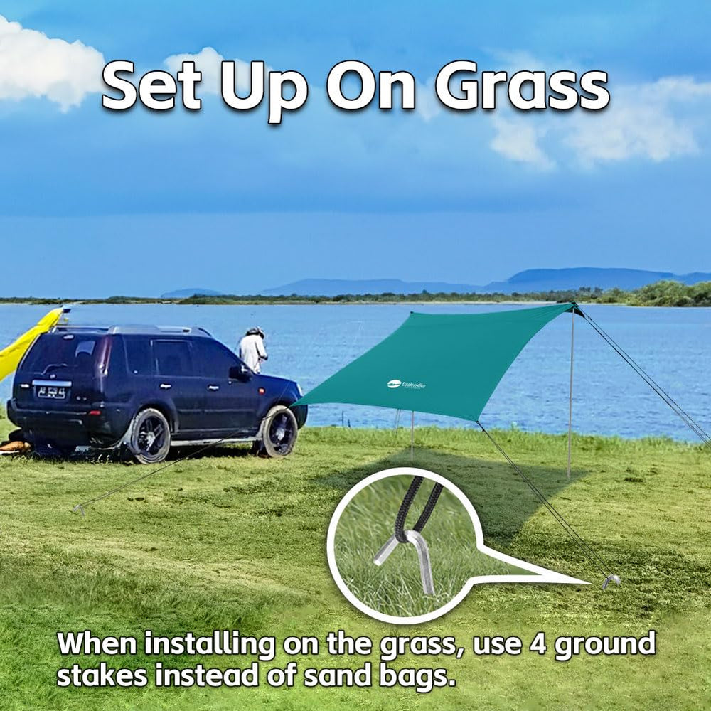 easierhike setup in use on beach illustrating quick pop-up convenience