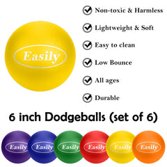 Easily dodgeballs packed in mesh bag for easy transport and breathable storage