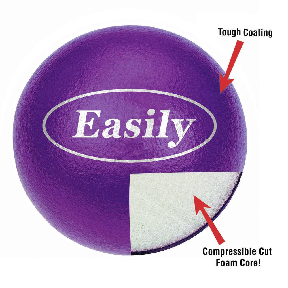 Easily dodgeballs mid-throw in playground action showing safe play for kids