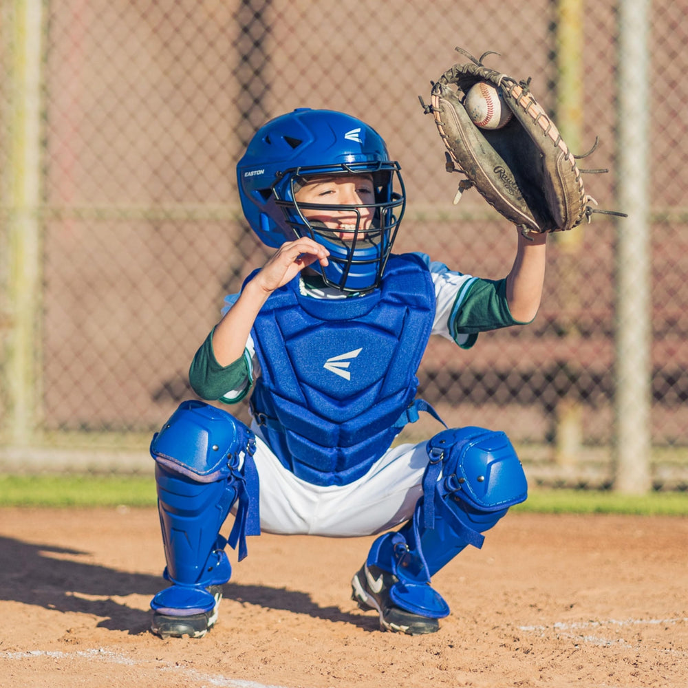 Easton kit beside baseball to show scale and age‑appropriate sizing