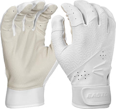 Easton glove front view showing fit and clean white design for confident at-bats