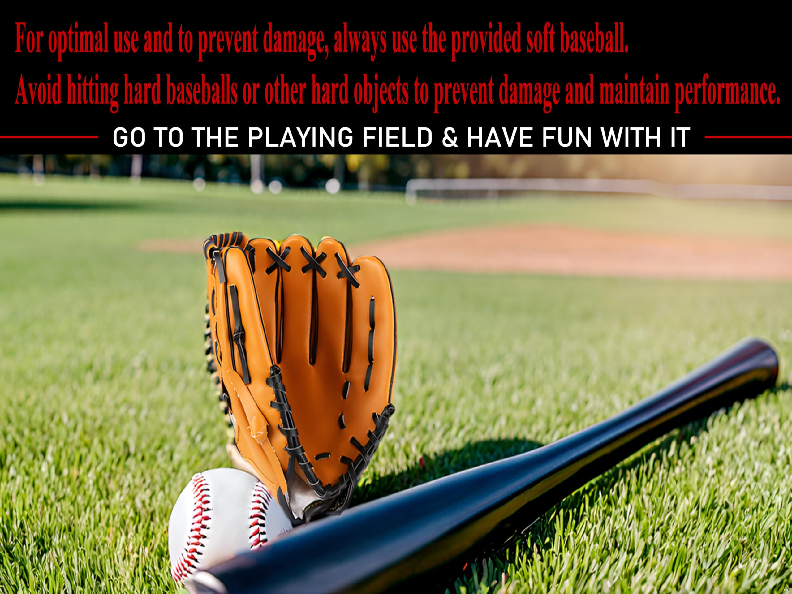 EASY BIG bat set in backyard practice, portable equipment for family and training use