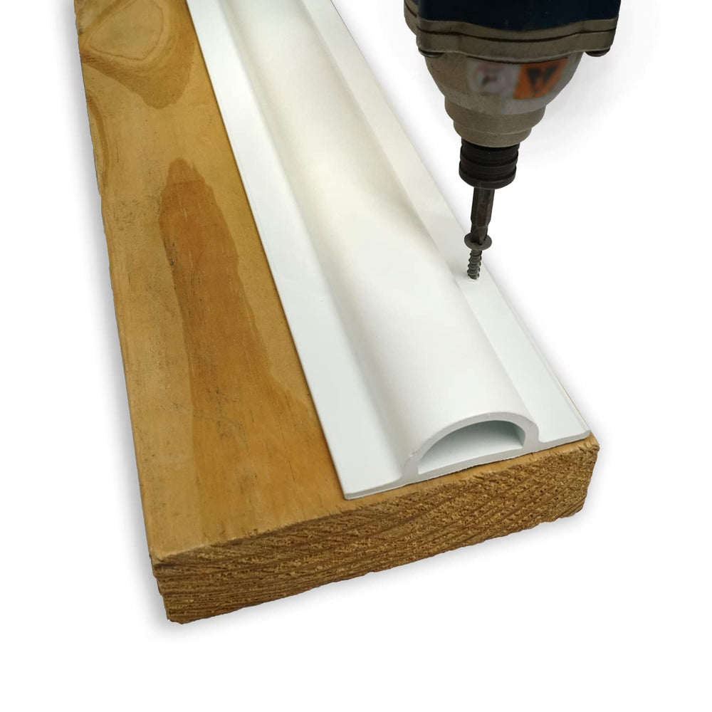 EasyFlex D-profile installed on piling demonstrating impact protection for dock and boat