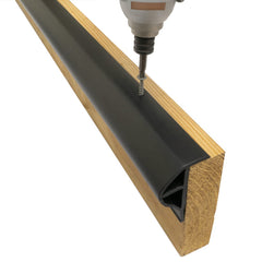 EasyFlex P-profile installed on dock edge shielding a boat hull from impact and abrasion