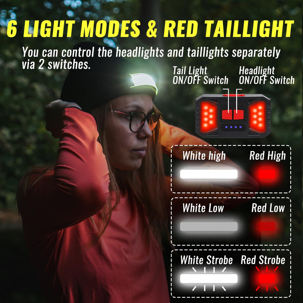 Easymaxx in-use on a night walk showing hands-free illumination benefit