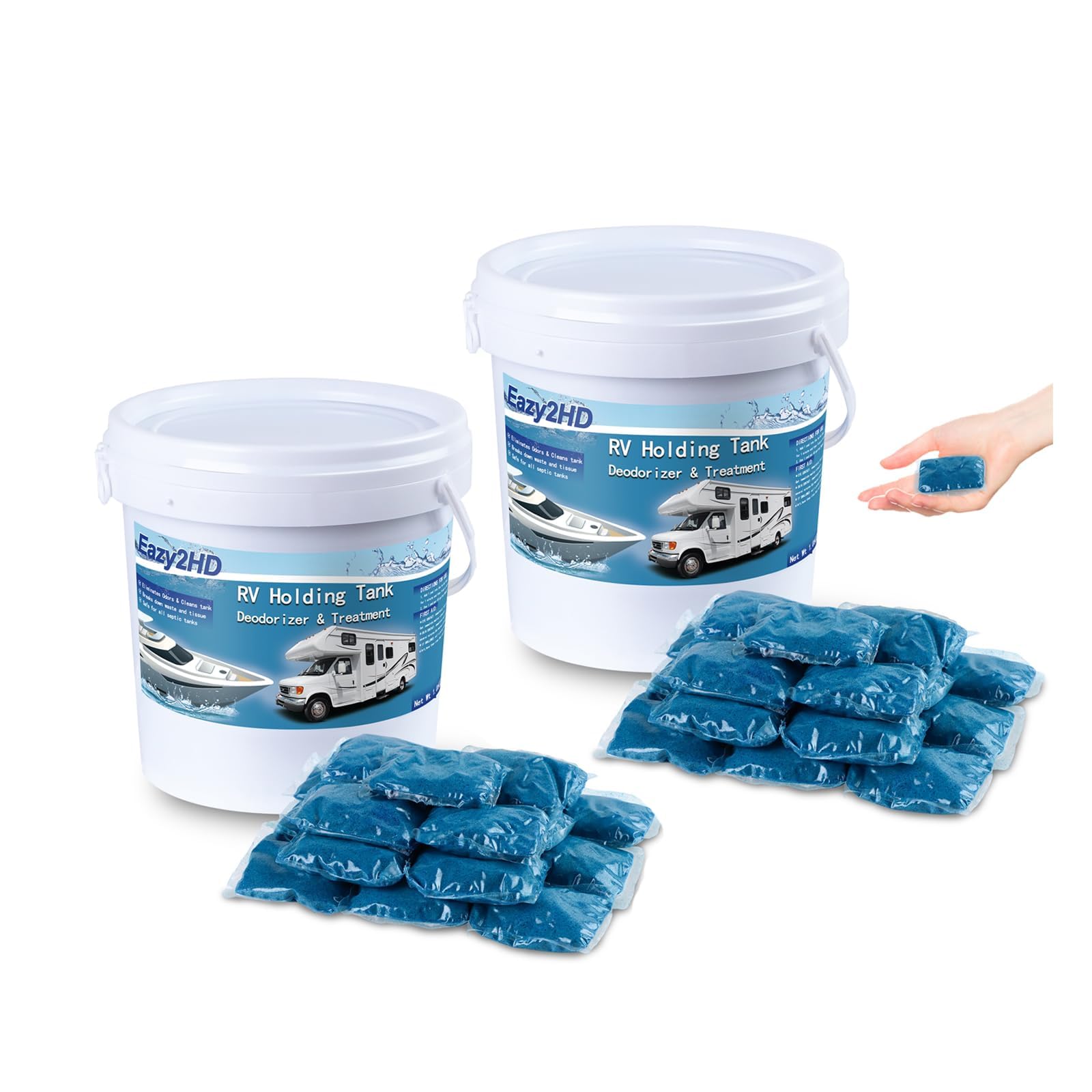 Eazy2hD front packaging showing 100-count convenience and benefit